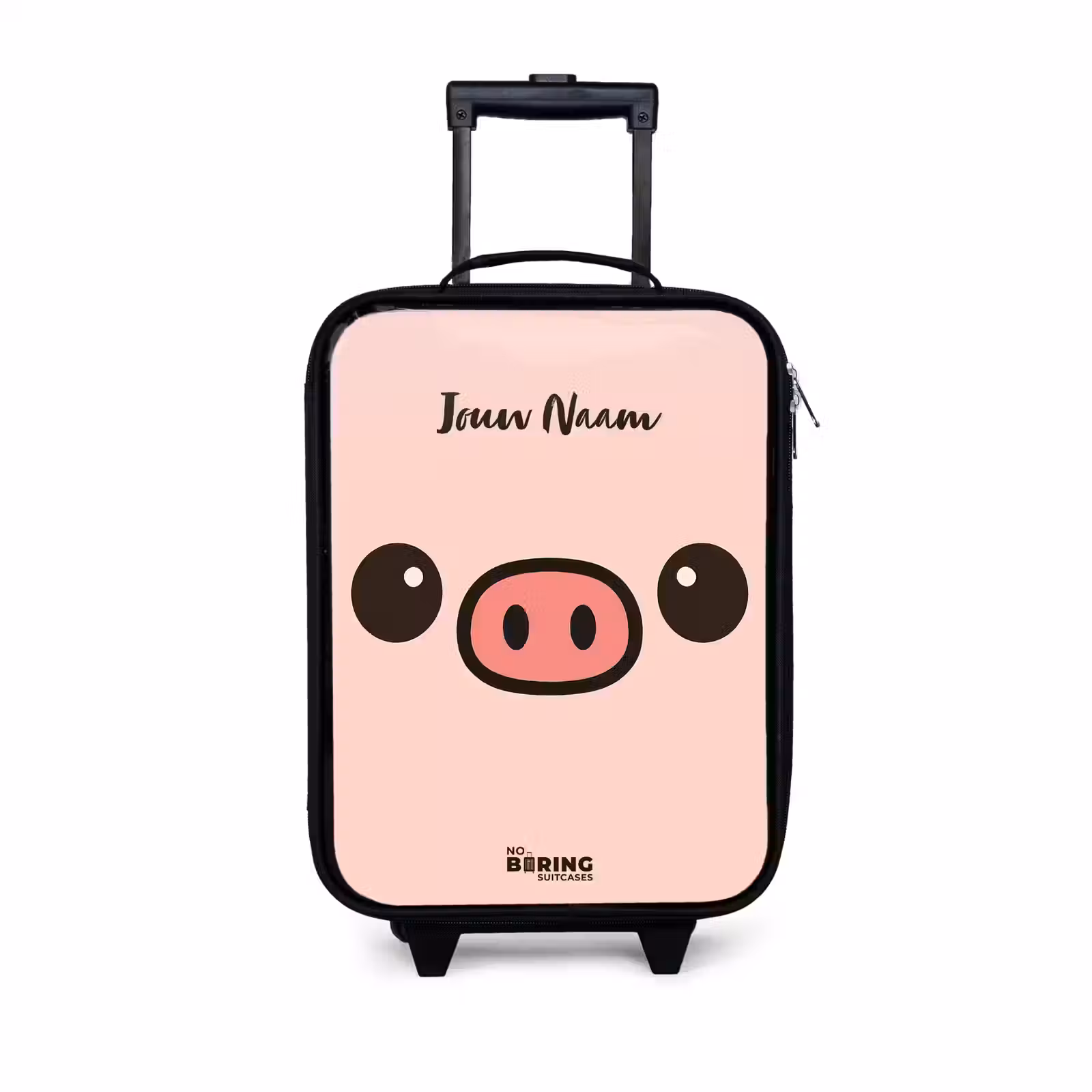 Kinderkoffer - Zwart - Kawai - Varken - Roze — 1