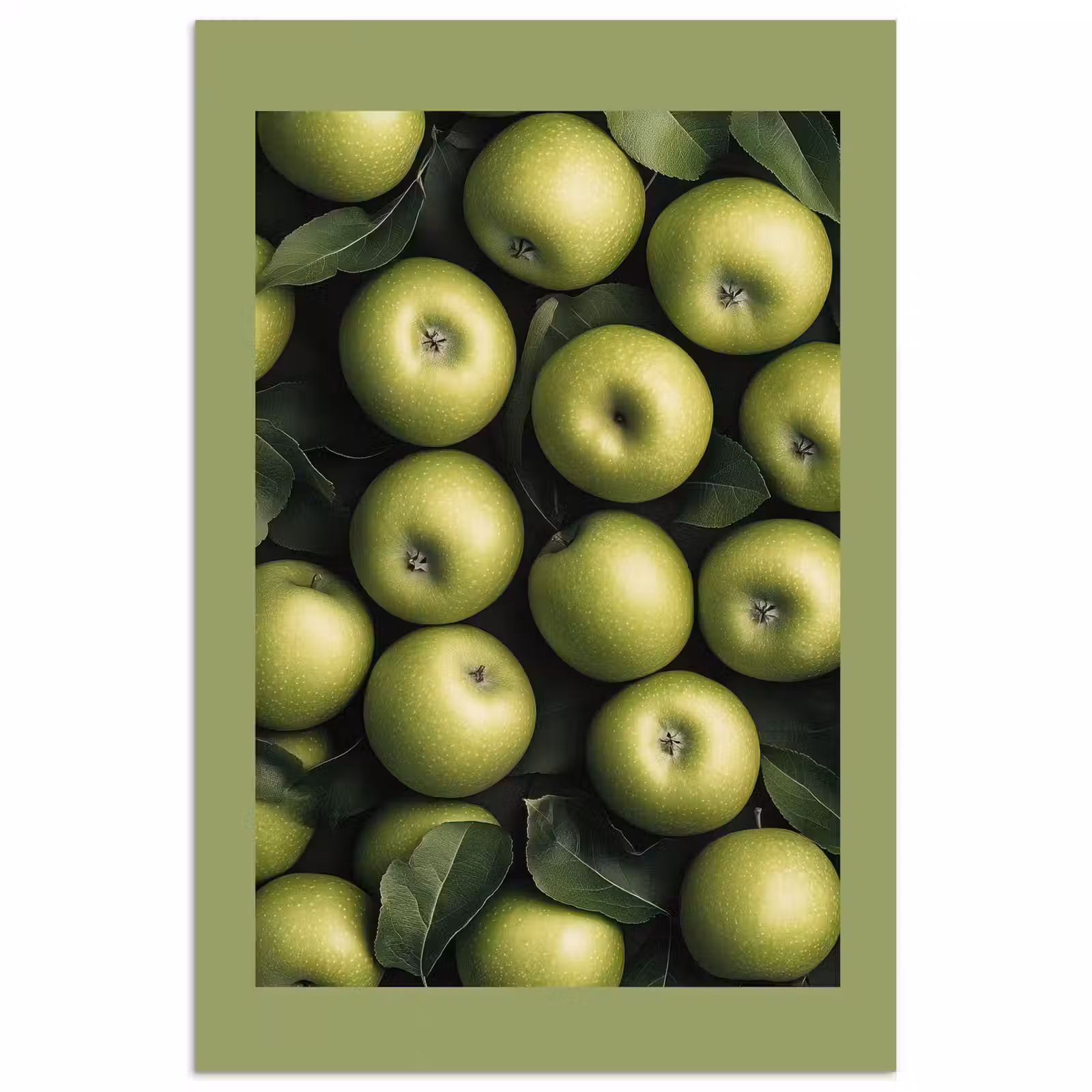 Poster – Appels - Groen - bladeren — 1