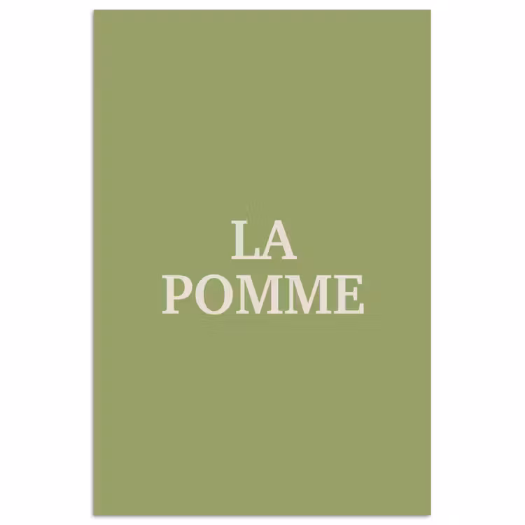 Poster – Appel - Groen - Minimalistisch — 1