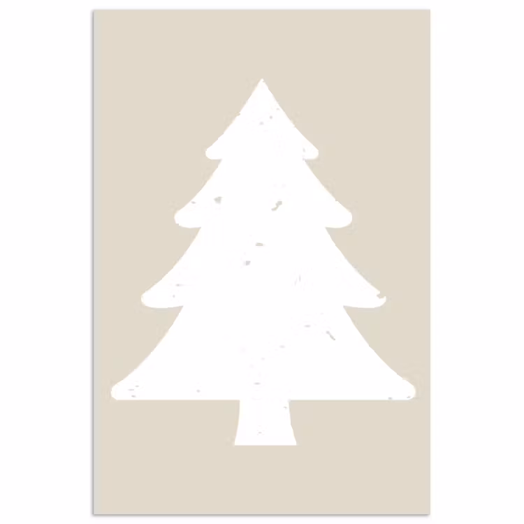 Poster – Japandi - Kerstboom - Beige - Kerstversiering — 1