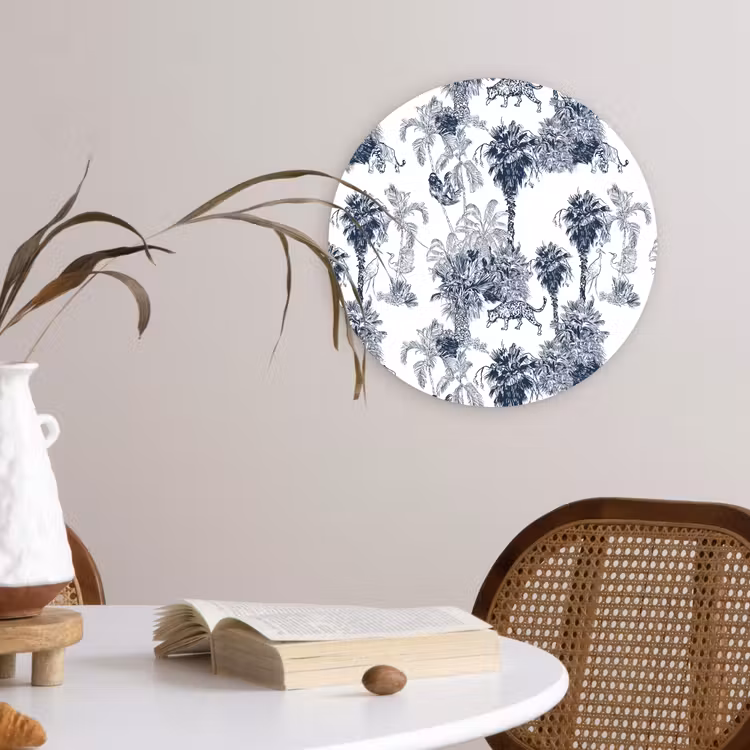 Muurcirkel glas - Jungle - Beplanting - Blauw — 4