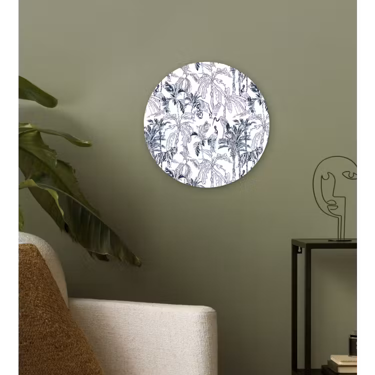 Muurcirkel glas - Tijger - Jungle - Blauw — 3