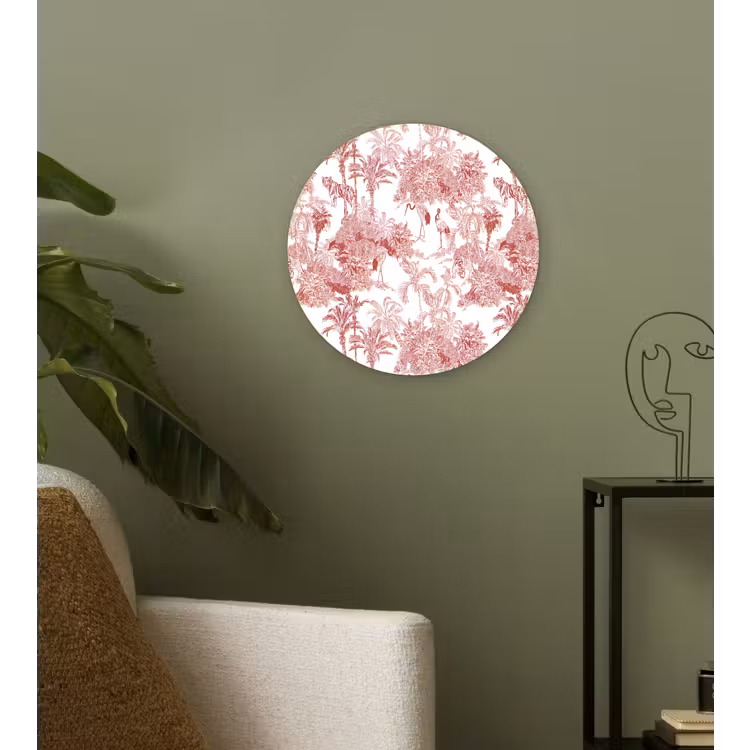 Muurcirkel glas - Tijger - Jungle - Natuur - Rood — 3