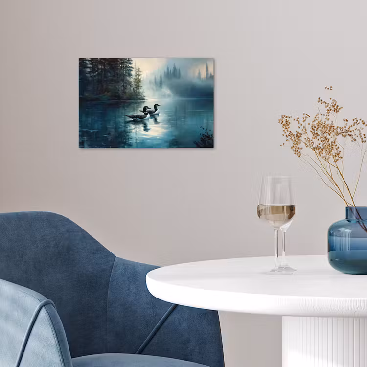 Poster – Bos - Water - Eenden - Mistig — 4