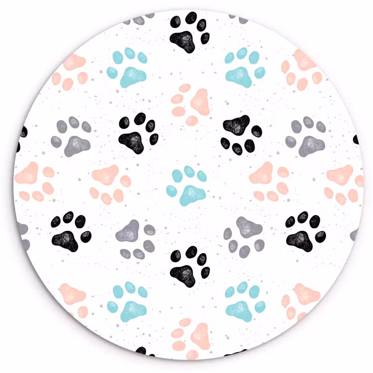 Muurcirkel glas - Paw - Pattern - Color — 1