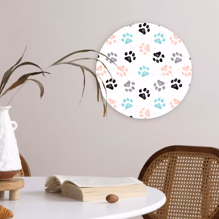 Muurcirkel glas - Paw - Pattern - Color — 4