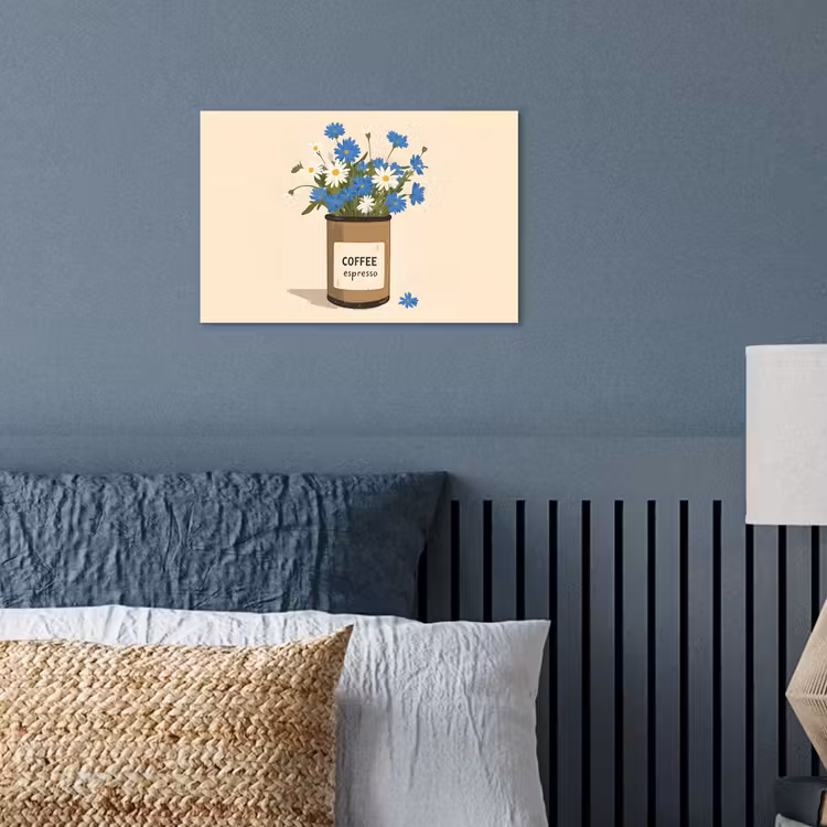 Poster – Coffee - Blik - Minimalistisch - Bloemen — 3