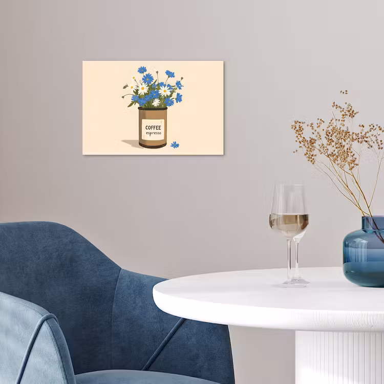 Poster – Coffee - Blik - Minimalistisch - Bloemen — 4