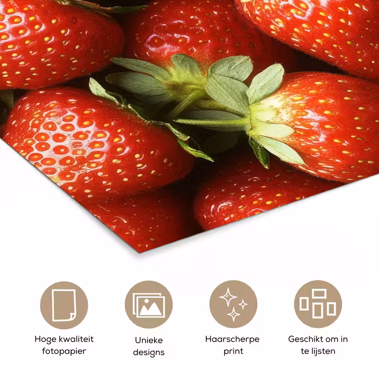 Poster – Aardbei - Fruit - Rood — 5