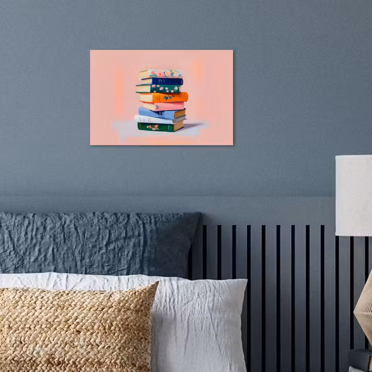 Poster – Boeken - Stapel - Kleurrijk — 3