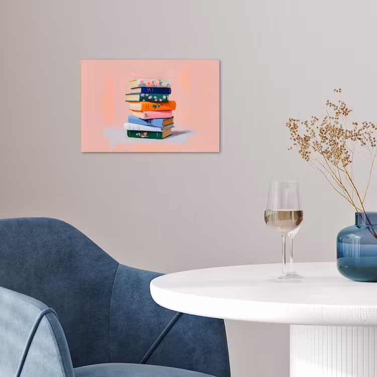 Poster – Boeken - Stapel - Kleurrijk — 4
