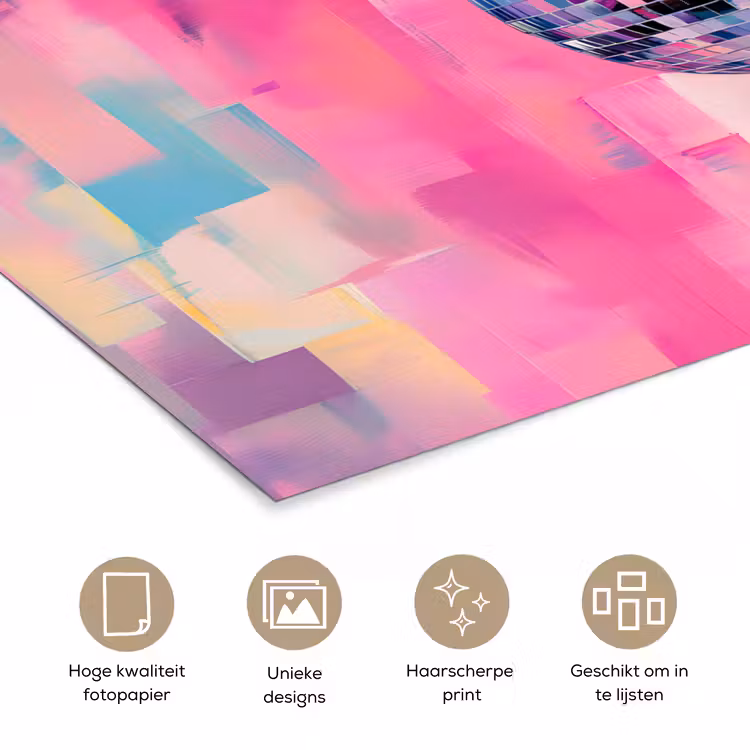Poster – Discobal - Pink - Verf — 5