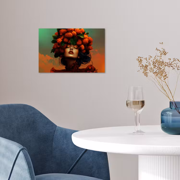 Poster – Vrouw met Frambozen op Hoofd — 4