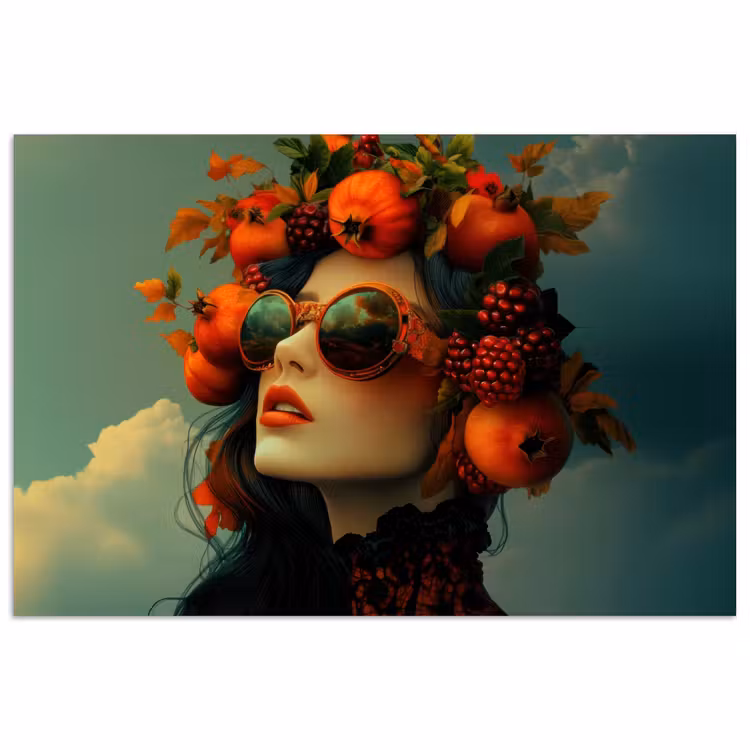 Poster – Vrouw met Granaatappels en Zonnebril