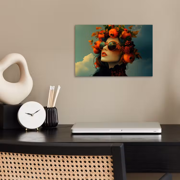 Poster – Vrouw met Granaatappels en Zonnebril — 2