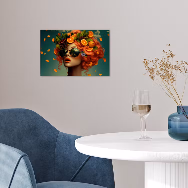 Poster – Vrouw met Sinaasappels in Haar — 4