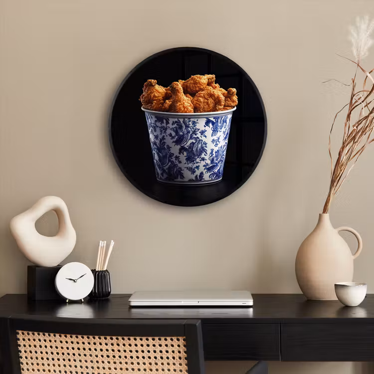 Ronde fotolijst - Kip - Bucket - Delfts blauw - Lekker — 3