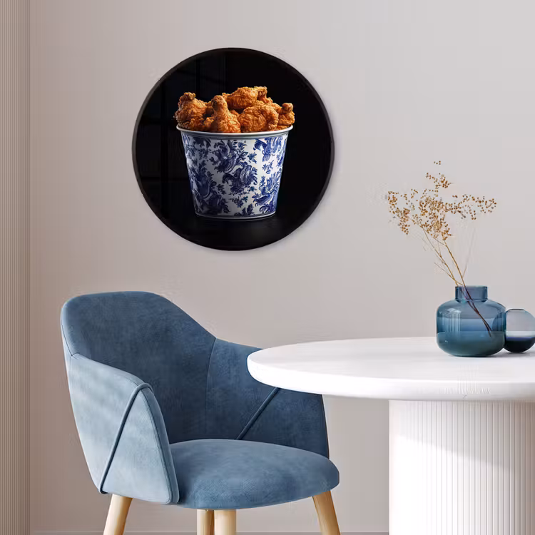 Ronde fotolijst - Kip - Bucket - Delfts blauw - Lekker — 4