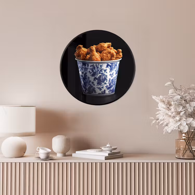 Ronde fotolijst - Kip - Bucket - Delfts blauw - Lekker — 5