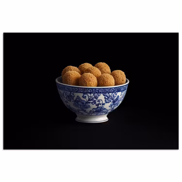 Poster – Delfts blauw - Bitterballen - Holland - Schaal