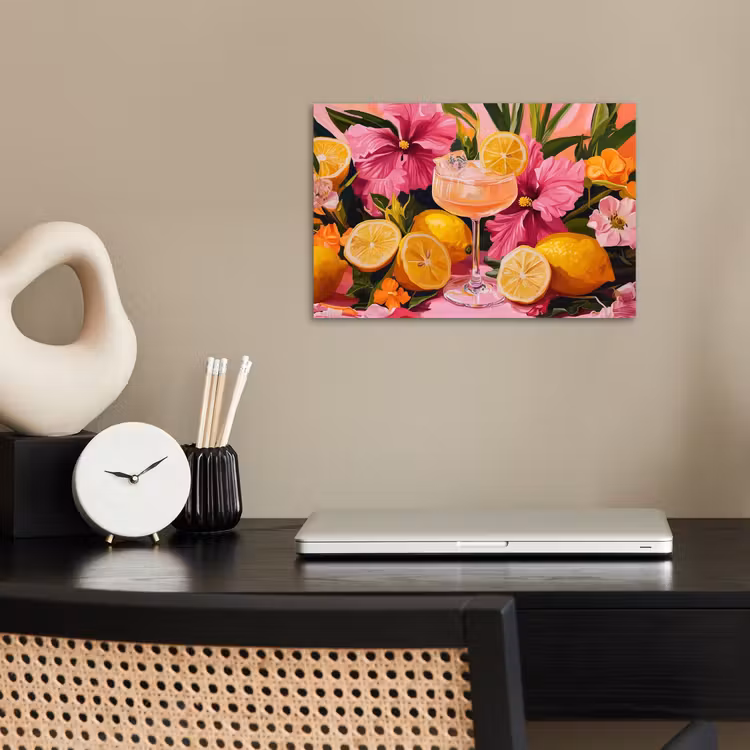Poster – Drink - Bloemen - Yellow — 2