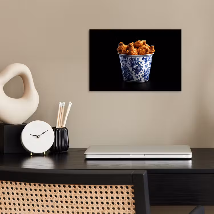 Poster – Kip - Bucket - Delfts blauw - Lekker — 2
