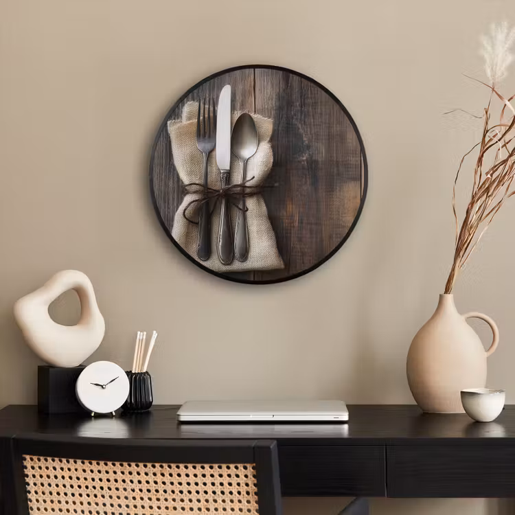 Ronde fotolijst - Bestek - Strikje - Zilver — 3