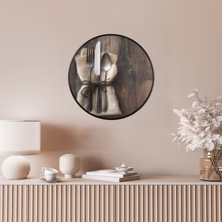 Ronde fotolijst - Bestek - Strikje - Zilver — 5