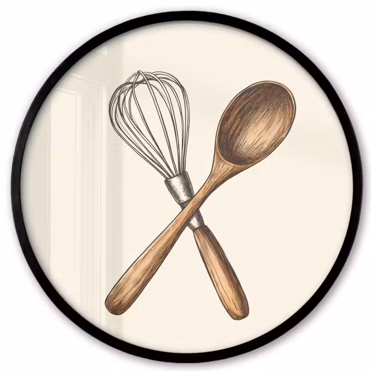 Ronde fotolijst - Garde - Hout - Beige — 1