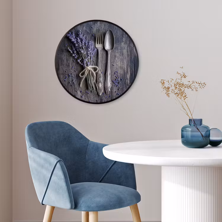 Ronde fotolijst - Lavendel - Lepel - Vork — 4