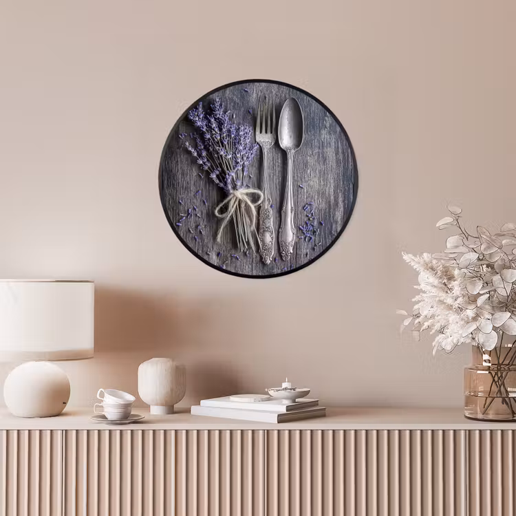 Ronde fotolijst - Lavendel - Lepel - Vork — 5