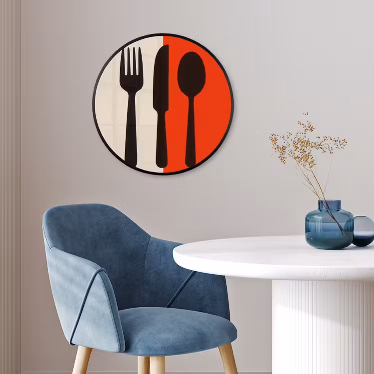 Ronde fotolijst - Bestek - Rood - Wit — 4