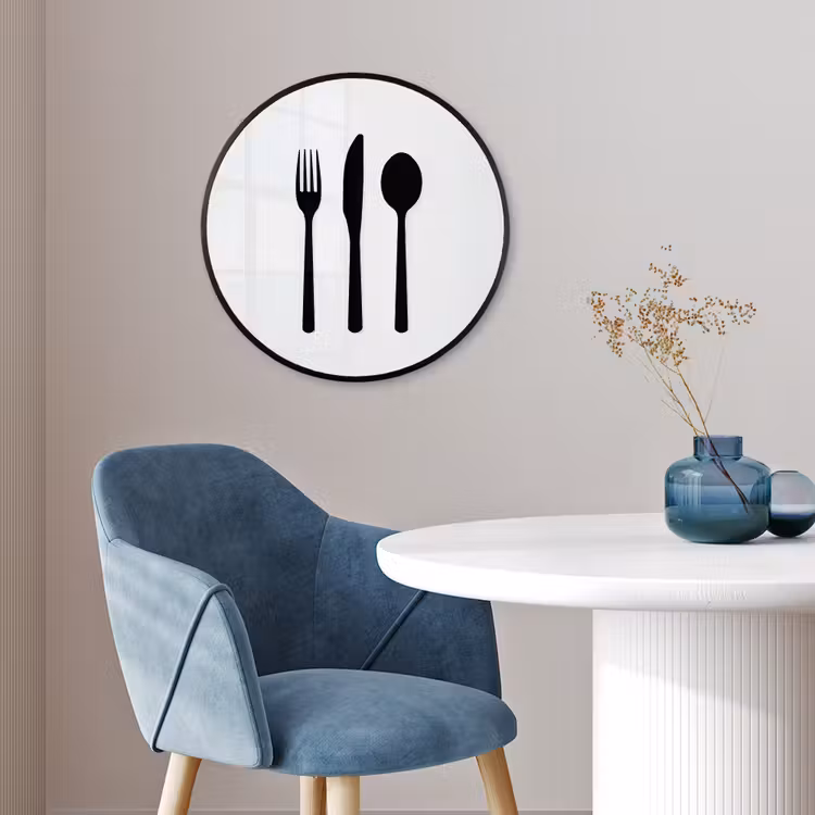 Ronde fotolijst - Bestek - Zwart - Simpel — 4