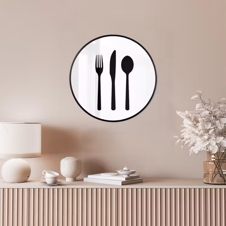 Ronde fotolijst - Bestek - Zwart - Simpel — 5