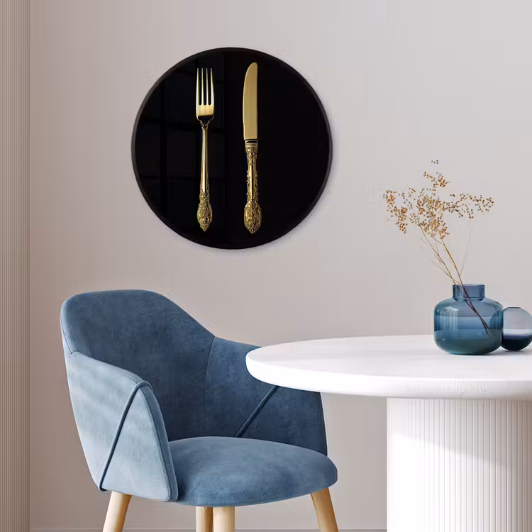 Ronde fotolijst - Goud - Vork - Mes — 4