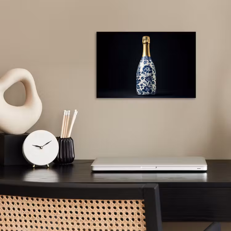 Poster – Champagne - Bloemen - Goud - Chique — 2