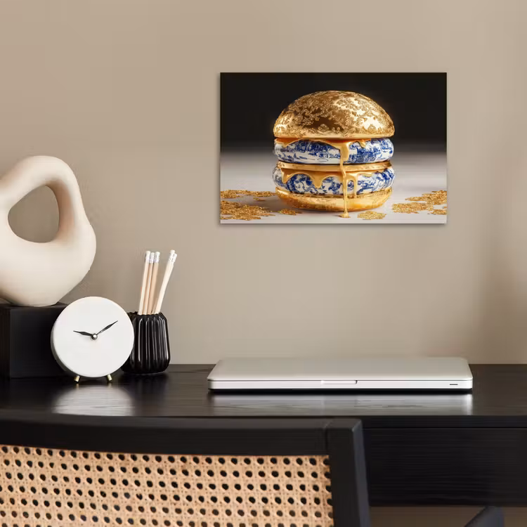Poster – Delftsblauw - Goud - Burger — 2