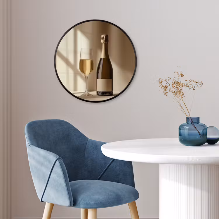 Ronde fotolijst - Champagne - Beige - Schaduw - Bubbels — 4