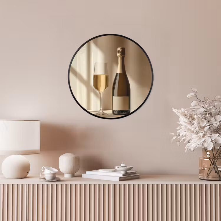 Ronde fotolijst - Champagne - Beige - Schaduw - Bubbels — 5