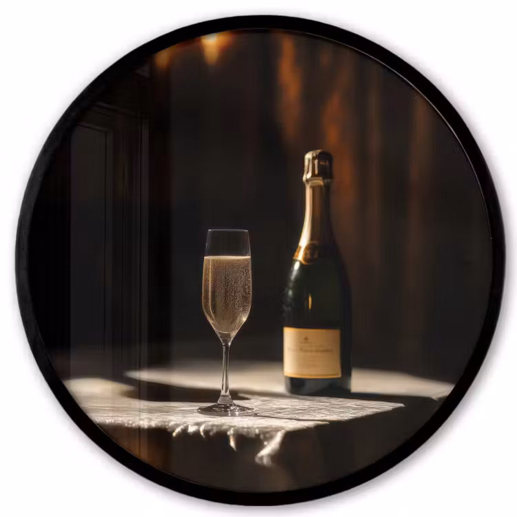 Ronde fotolijst - Prosecco - Bubbels - Sfeervol - Drank — 1