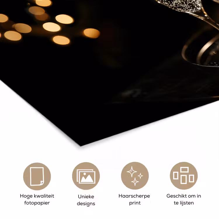Poster – Lichtjes - Champagne - Glazen — 5