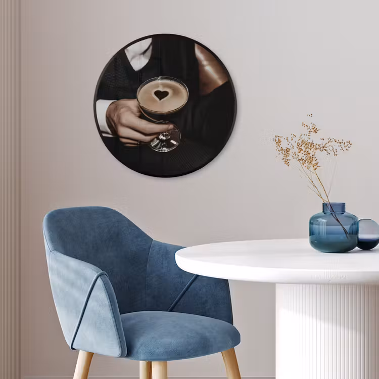 Ronde fotolijst - Hartje - Cocktail - Espresso Martini - Hand — 4