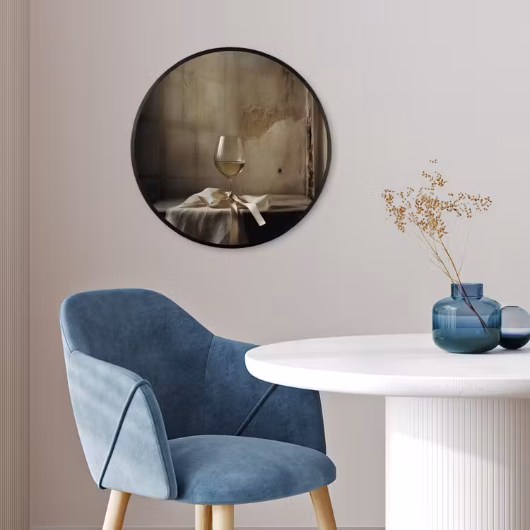 Ronde fotolijst - Strik - Beige - Witte - Wijn — 4