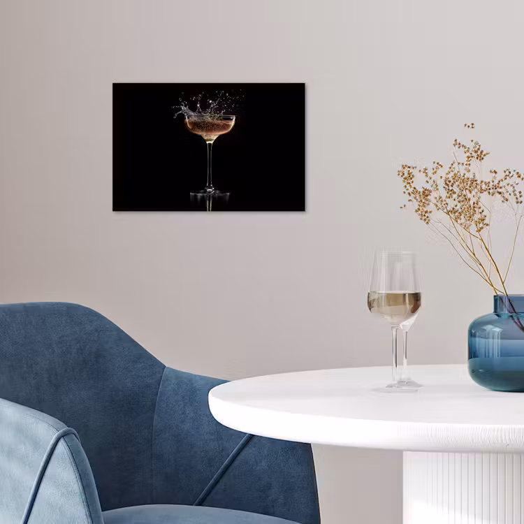 Poster – Cocktail - Zwart - Spetters - Glas — 4