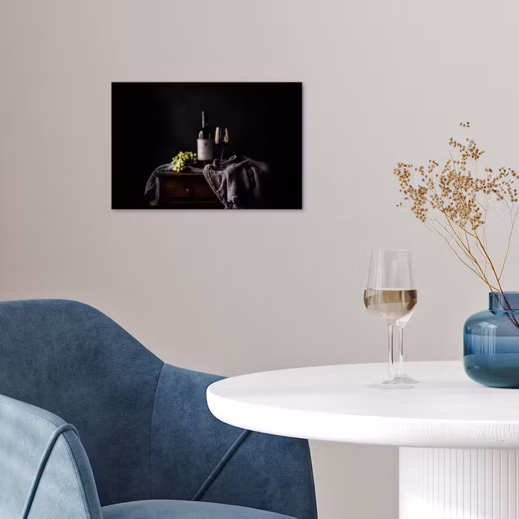 Poster – Druiven - Wijn - Rood - Tafel — 4