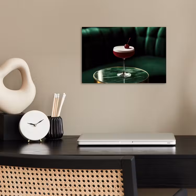 Poster – Kers - Cocktail - Rood - Marmer — 2