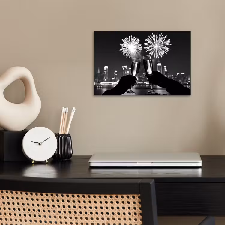 Poster – Vuurwerk - Proosten - Skyline - Champagne — 2
