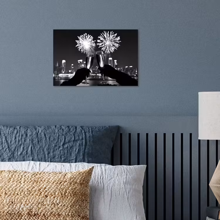 Poster – Vuurwerk - Proosten - Skyline - Champagne — 3