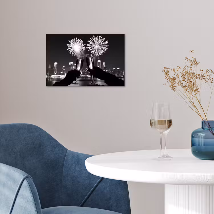 Poster – Vuurwerk - Proosten - Skyline - Champagne — 4
