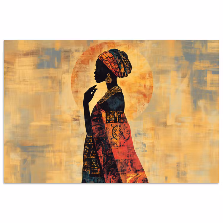 Poster – Vrouw - Silhouet - Patronen - Sierlijk — 1